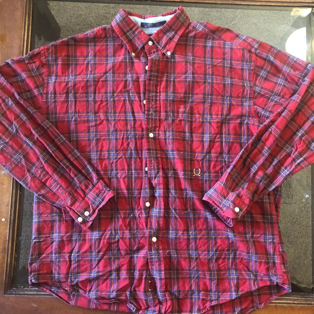 Men's XL VNTG Tommy Hilfiger Button-Down Flannel